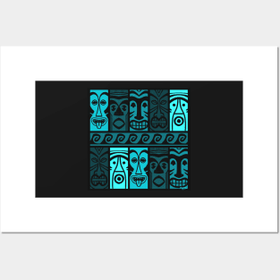 Turquoise Tikis! Posters and Art